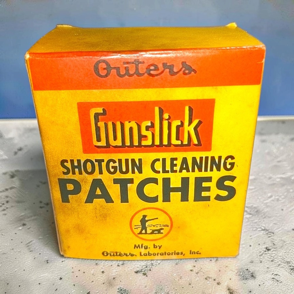 VTG 1950s Outers Gunslick Shotgun Cleaning Patches Full Box Hunting Nos VHTF